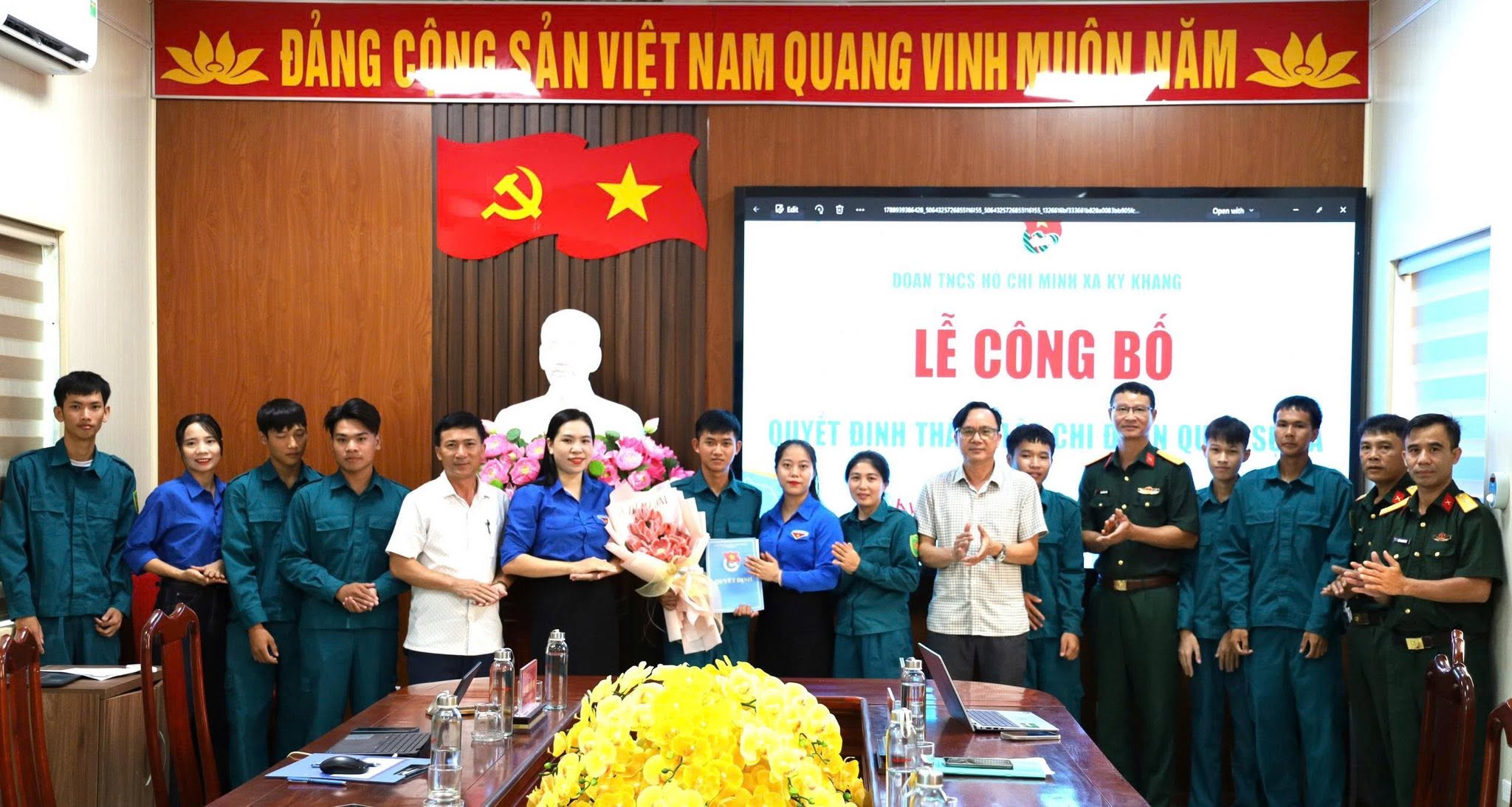 Lễ công bố Quyết định thành lập Chi đoàn Quân sự xã Kỳ Khang