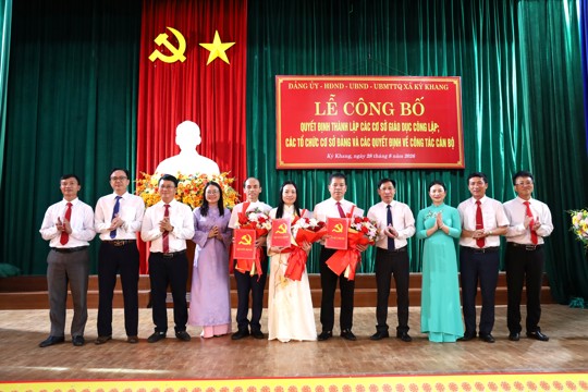 Hội nghị công bố các quyết định về thành lập các cơ sở giáo dục công lập; thành lập, kiện toàn các tổ chức cơ sở đảng.