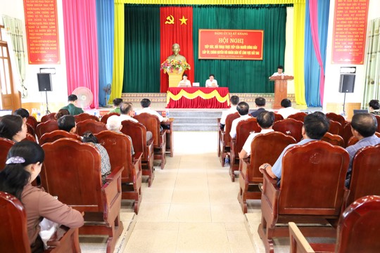 Đảng ủy xã Kỳ Khang tổ chức Hội nghị tiếp xúc, đối thoại trực tiếp với Nhân dân trên địa bàn xã