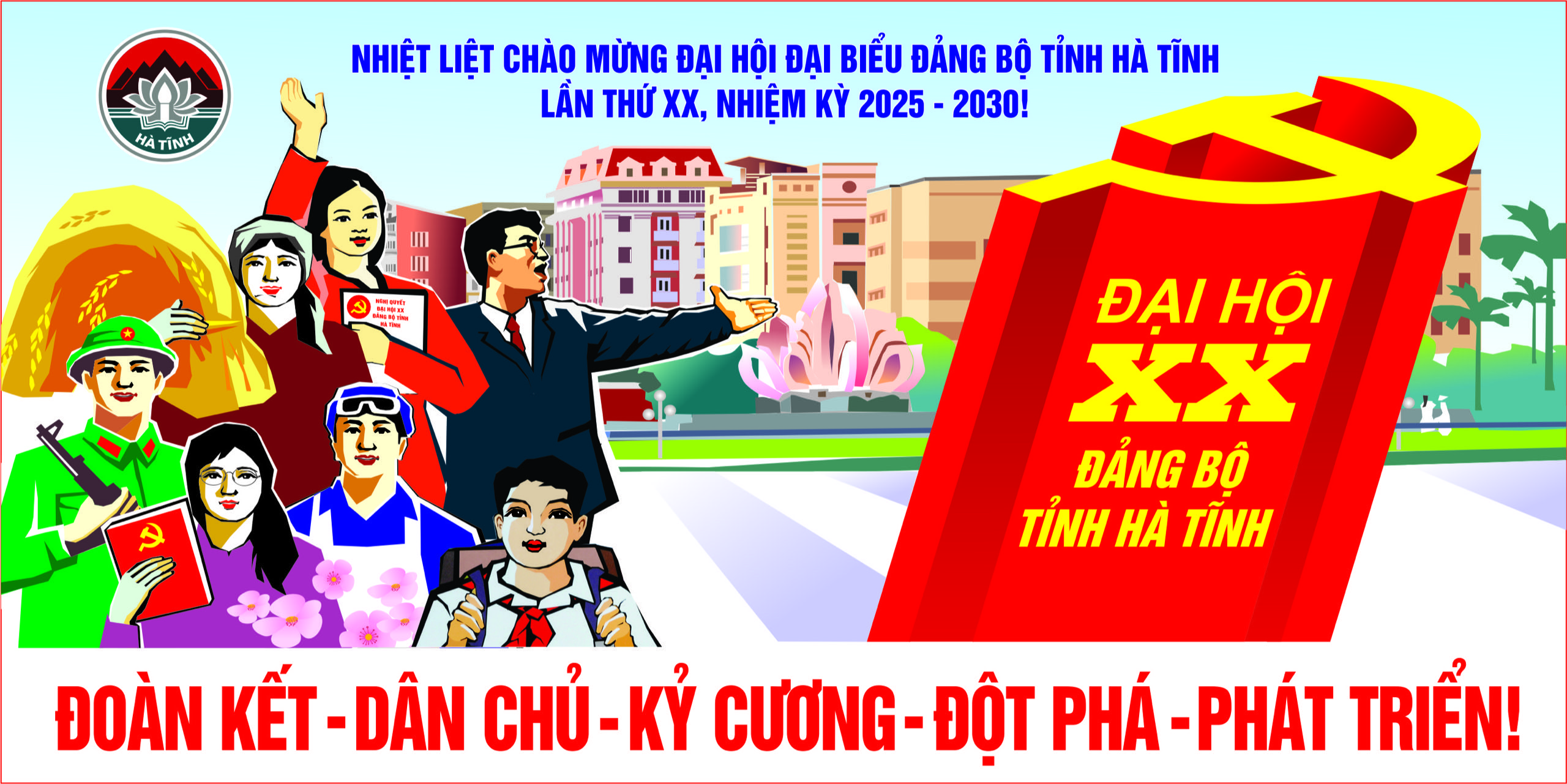 Xã Kỳ khang đẩy mạnh công tác tuyên truyền chào mừng Đại hội Đảng bộ tỉnh lần thứ XX, Đại hội Mặt trận tổ quốc xã và các tổ chức chính trị lần thứ I, nhiệm kỳ 2025 – 2030 